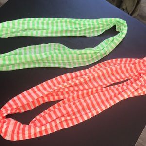 Scarfs🧣 set of 2 infinity scarves, bright colors